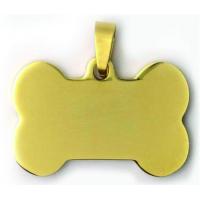 Виріб Адресники для тварин Кістка золотиста